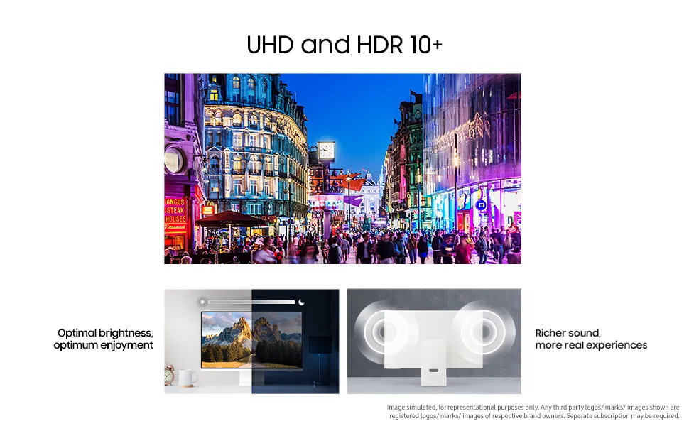 Samsung 32inch M8 UHD 4K Smart Monitor with Streaming TV and SlimFit Camera Included - Spring Green overview 3