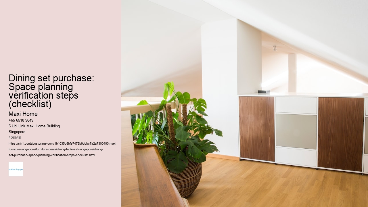 Dining set purchase: Space planning verification steps (checklist)