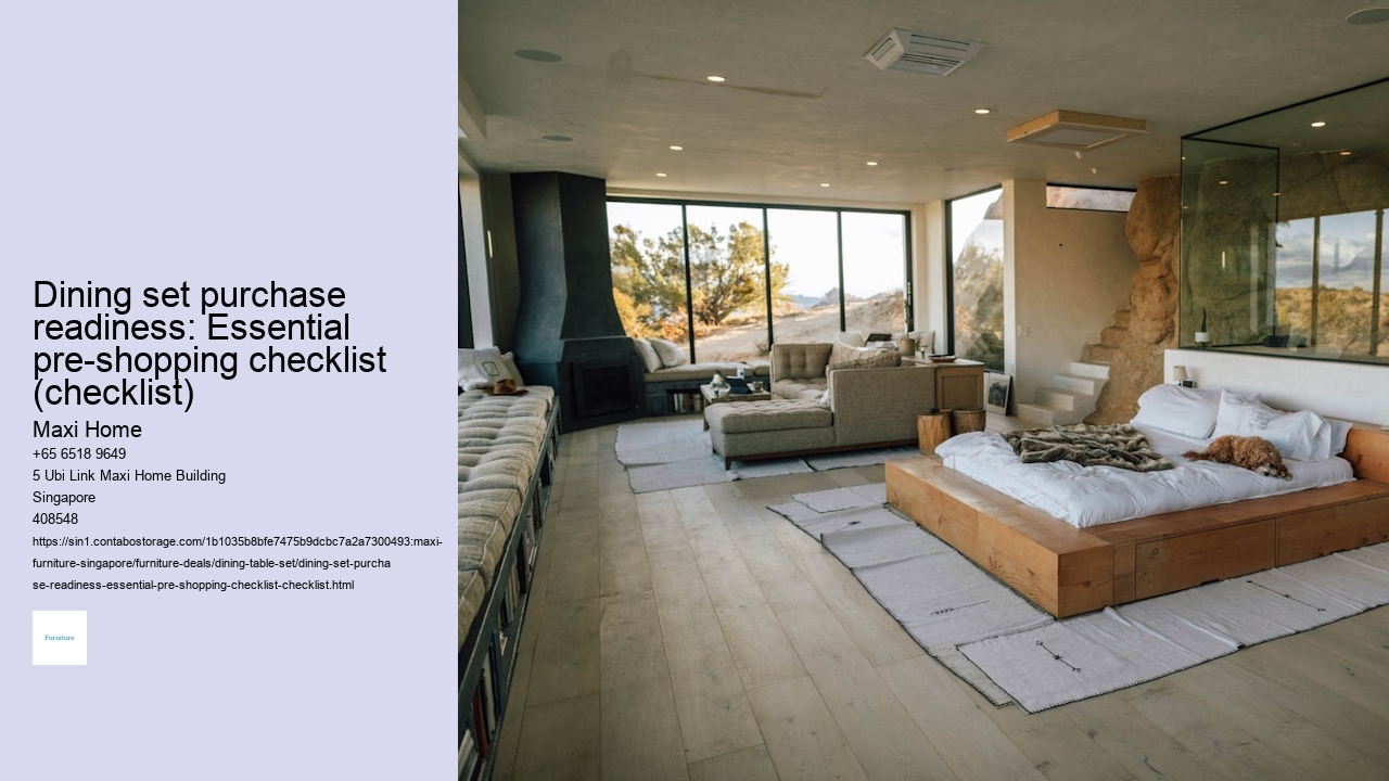 Dining set purchase readiness: Essential pre-shopping checklist (checklist)