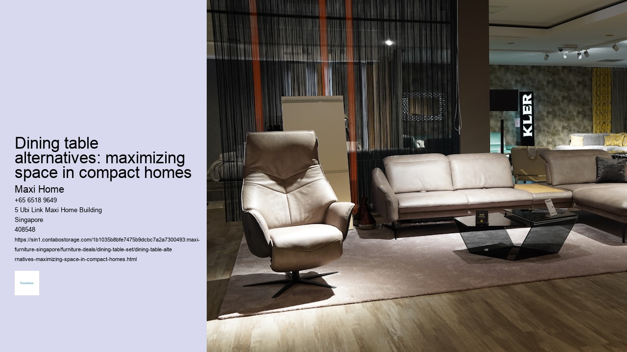 Dining table alternatives: maximizing space in compact homes