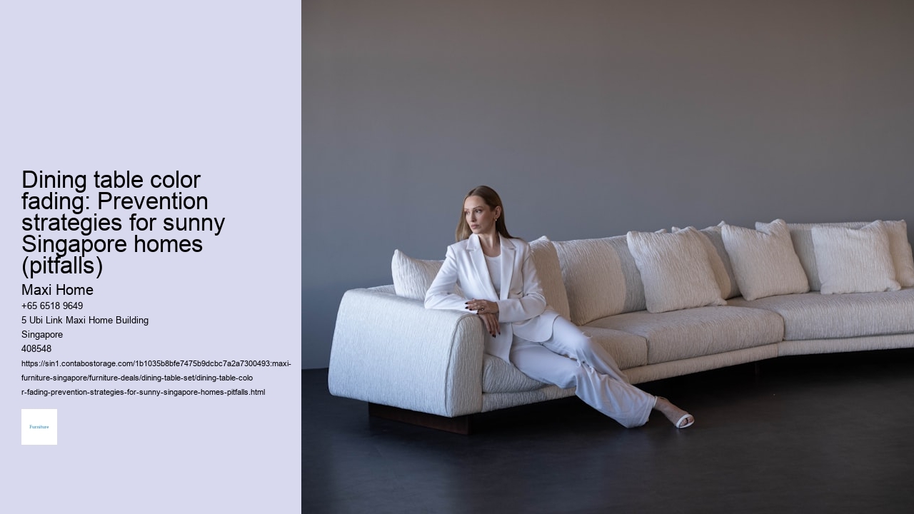 Dining table color fastness: Tracking changes under sunlight exposure (metrics)