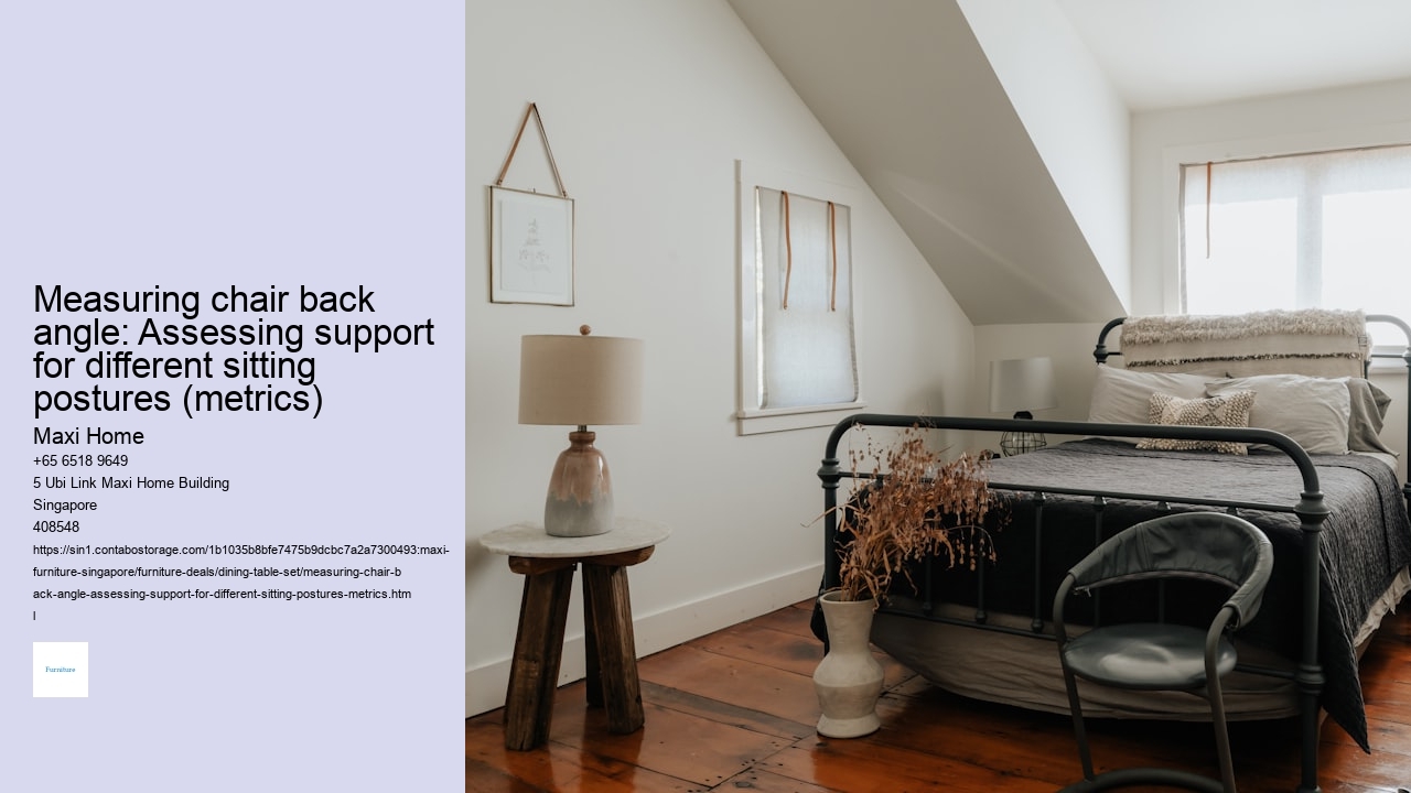 Measuring chair back angle: Assessing support for different sitting postures (metrics)