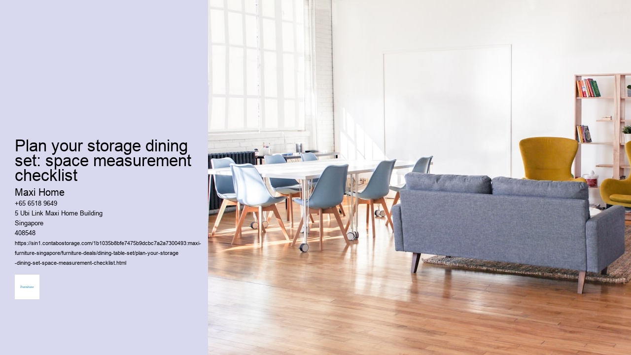 Plan your storage dining set: space measurement checklist