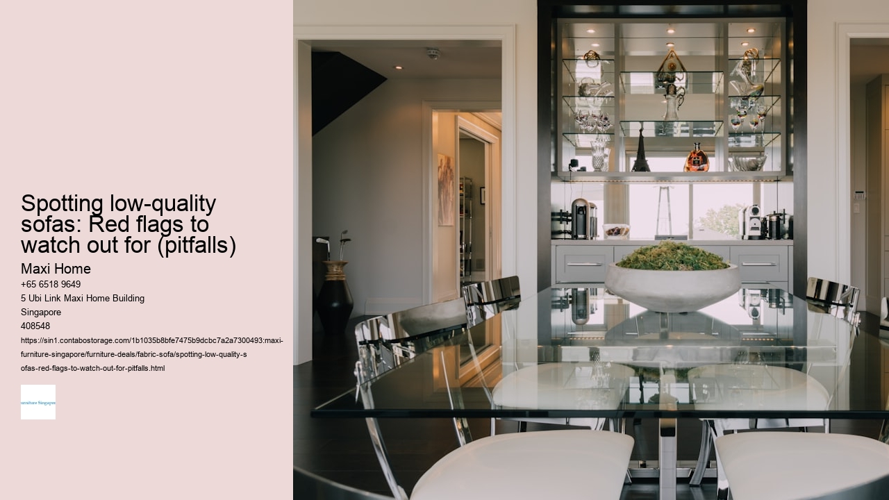 Spotting low-quality sofas: Red flags to watch out for (pitfalls)