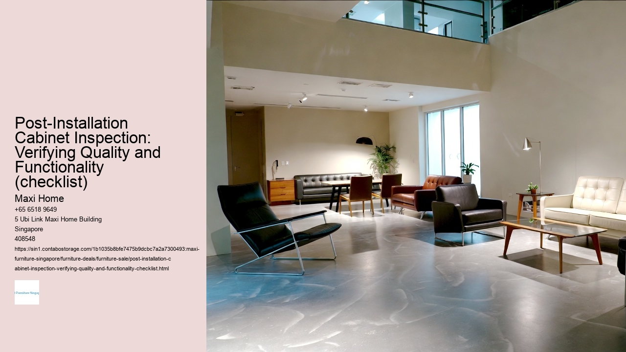 Post-Installation Cabinet Inspection: Verifying Quality and Functionality (checklist)