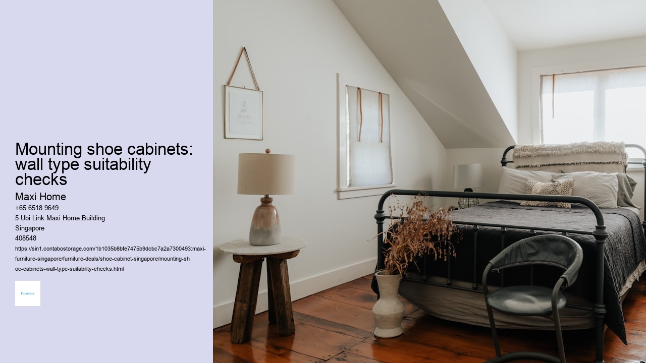 Mounting shoe cabinets: wall type suitability checks