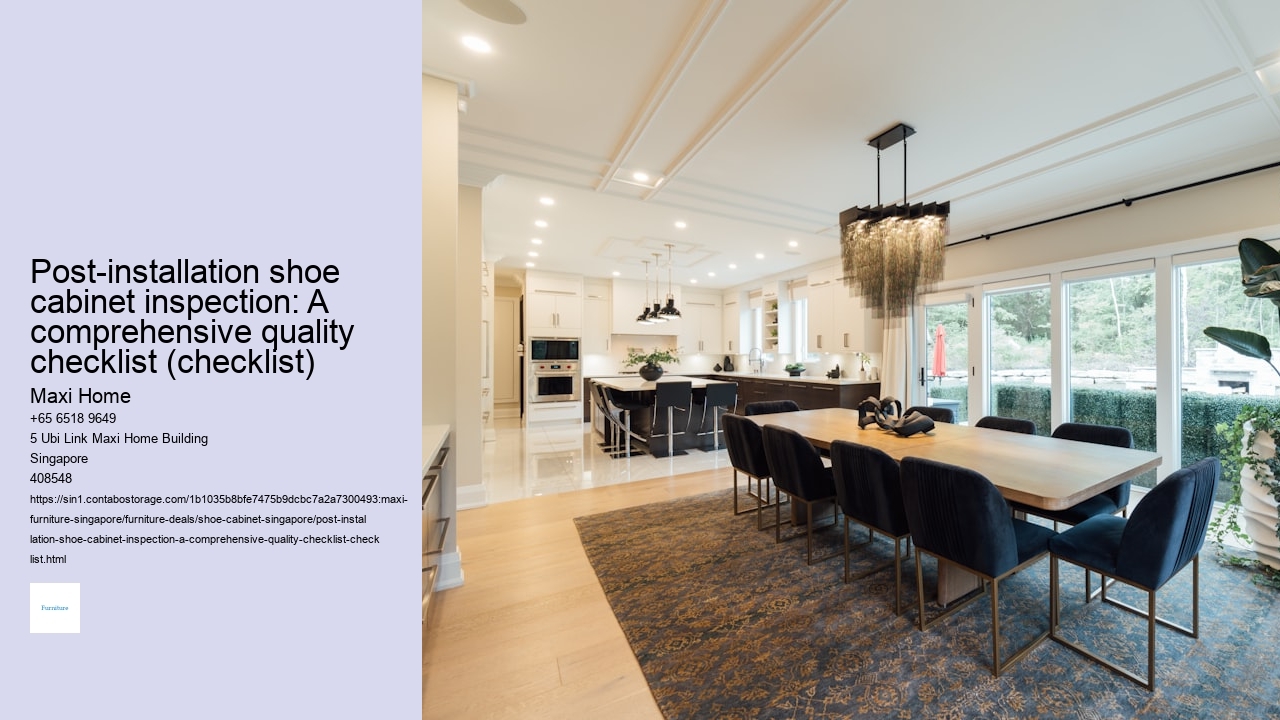 Post-installation shoe cabinet inspection: A comprehensive quality checklist (checklist)