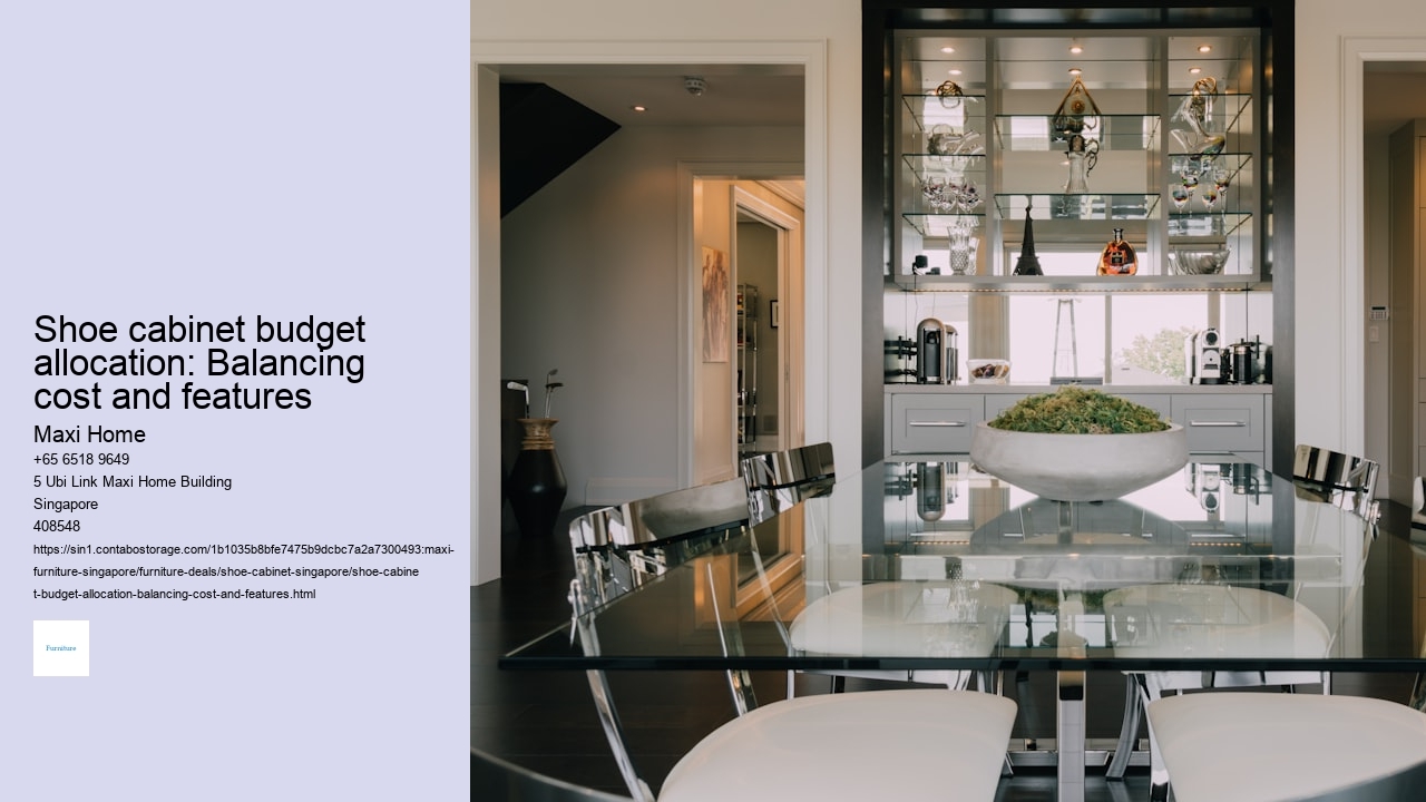 Shoe cabinet budget allocation: Balancing cost and features