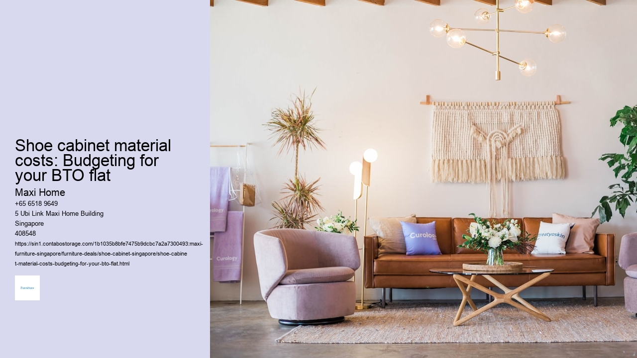 Shoe cabinet material costs: Budgeting for your BTO flat