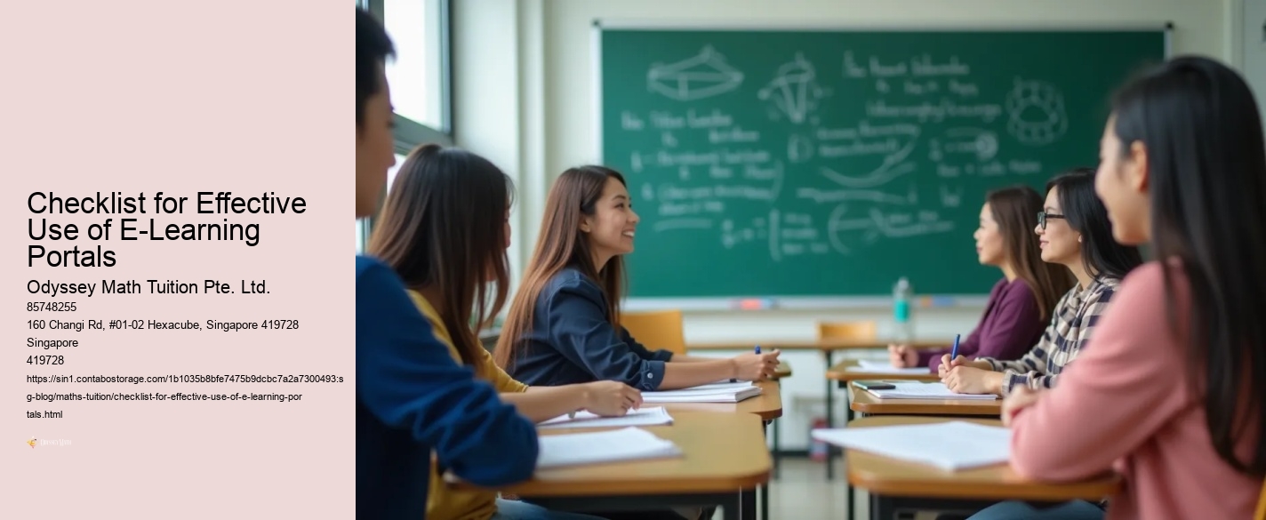 Checklist for Effective Use of E-Learning Portals