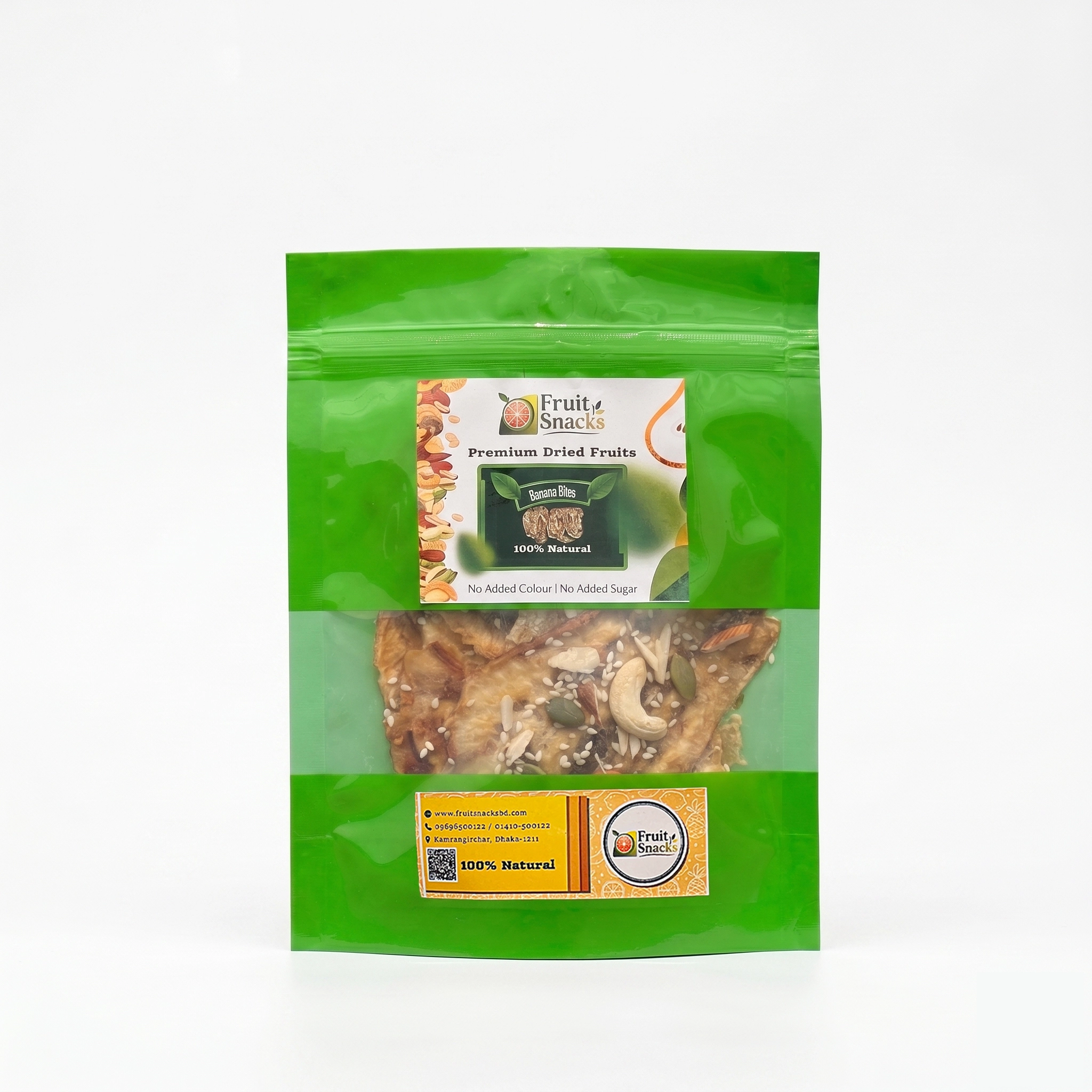 Premium Natural Banana Bites with Mixed Nuts & Seeds
