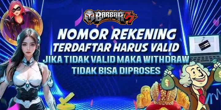 Nomor Rekening Terdaftar Harus Valid