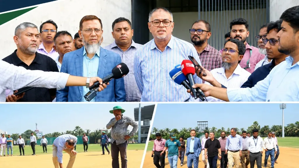 আনভীর ক্রিকেট স্টেডিয়াম পরিদর্শনে বিসিবির প্রতিনিধি দল