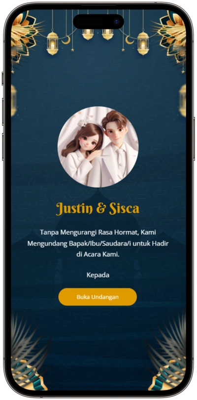 Contoh Template Undangan Online Tema Slide-Carousel-Islamic-Plain