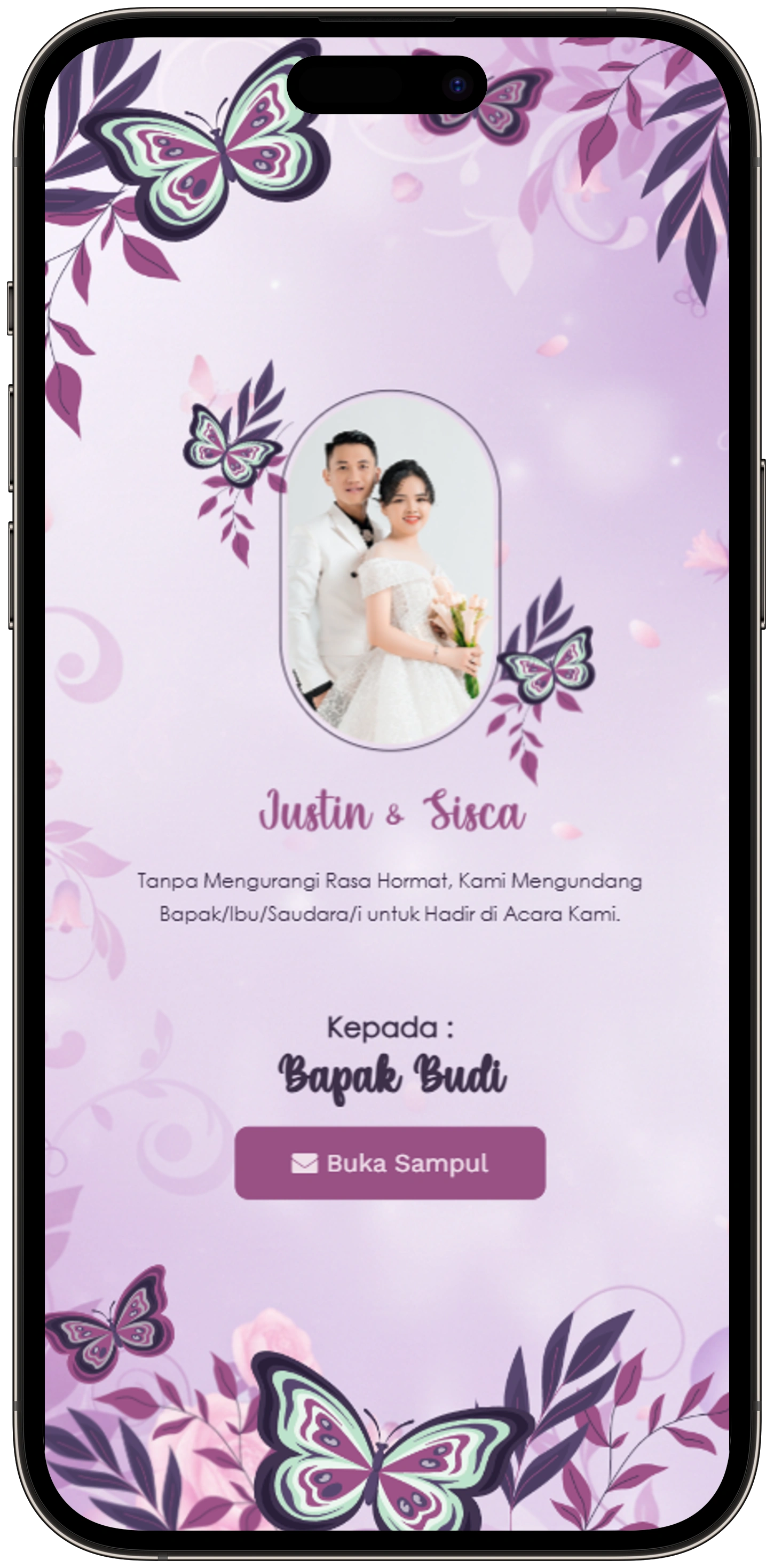 Contoh Template Undangan Online Tema Vintage-Butterfly
