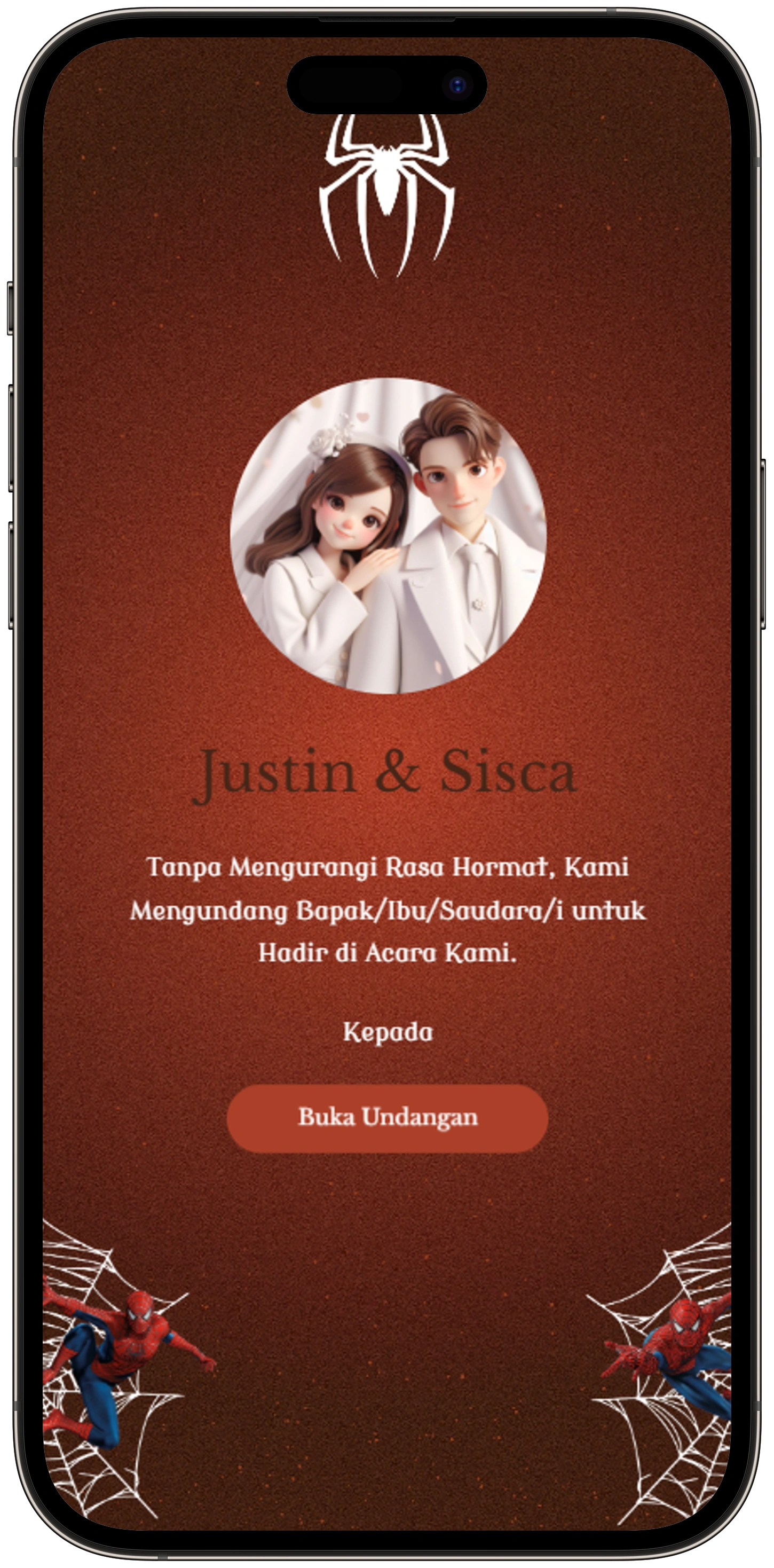 Contoh Template Undangan Online Tema Slide-Carousel-Spider