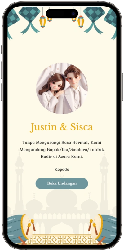 Contoh Template Undangan Online Tema Slide-Carousel-Heritage