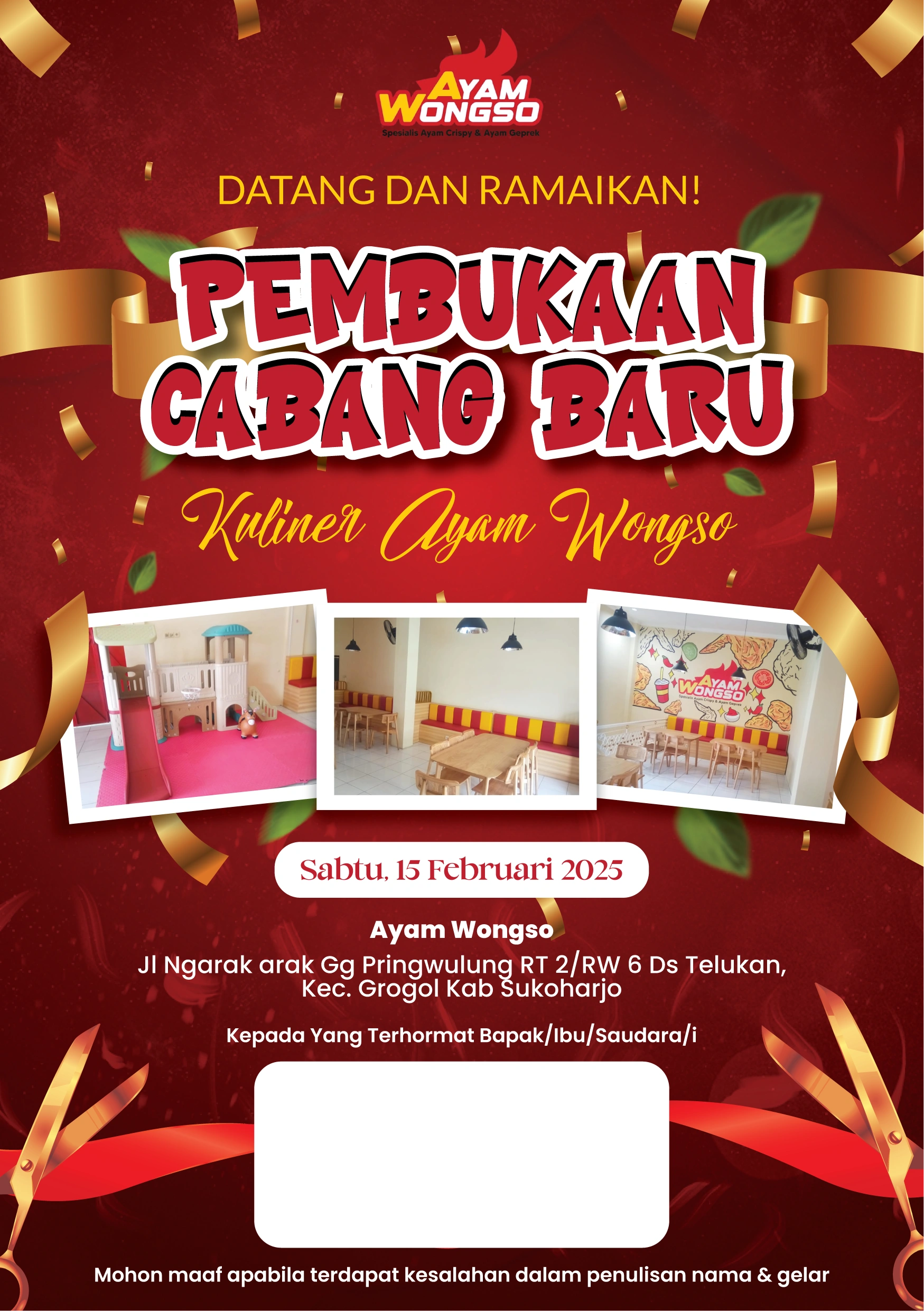 Contoh Jasa Desain Pamflet Grand Opening