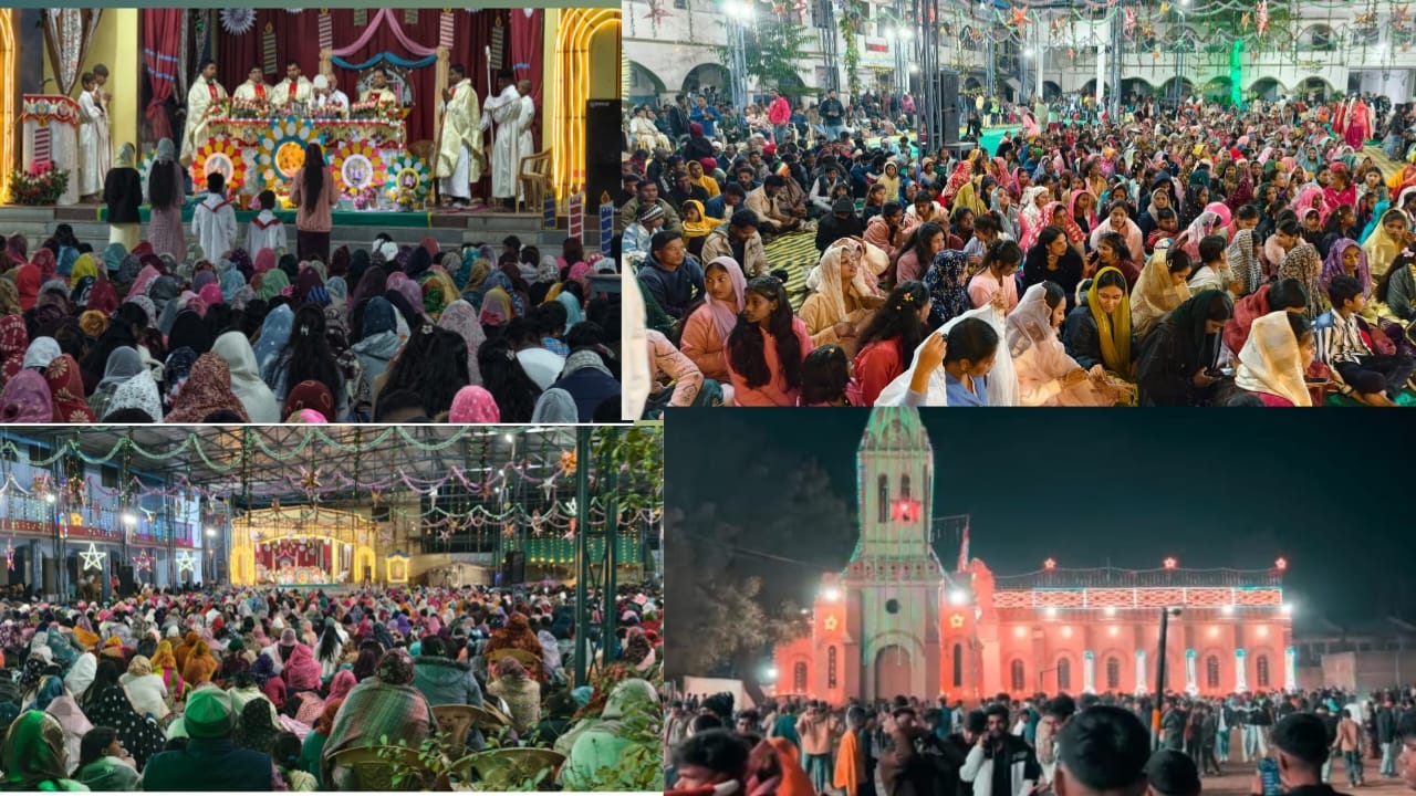 थांदला: चर्च में ख्रीस्त जयंती महा पर्व का भव्य आयोजन