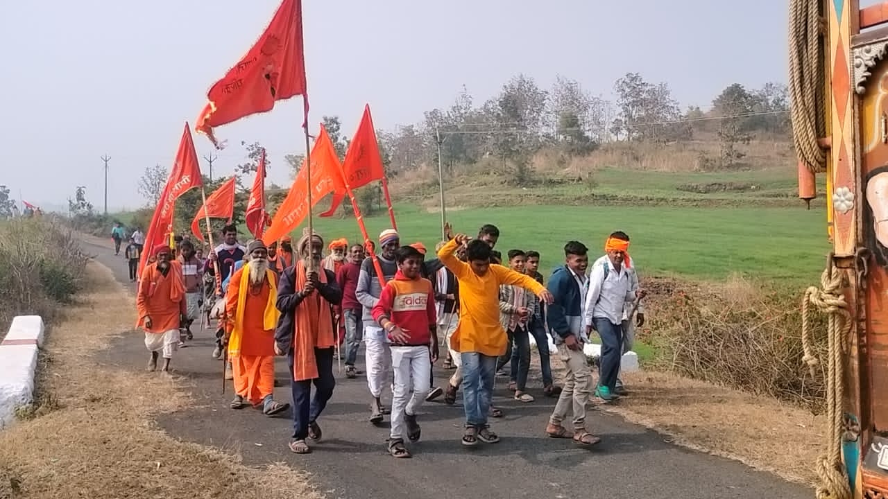 मां तापी सम्पूर्ण परिक्रमा पदयात्रा: तीसरे दिन पलासपानी में भक्तिमय माहौल