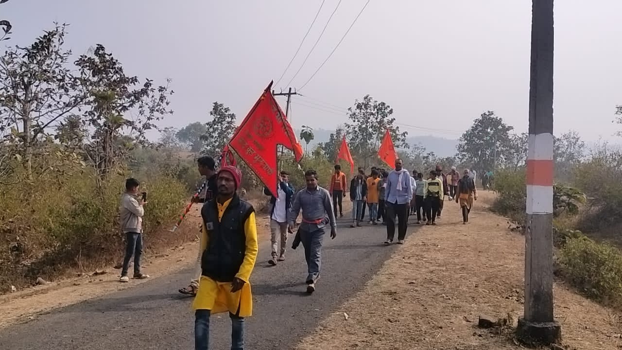 मां तापी सम्पूर्ण परिक्रमा पदयात्रा: तीसरे दिन पलासपानी में भक्तिमय माहौल