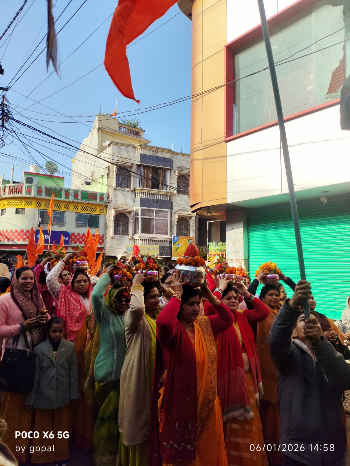 15 से 30 जनवरी में नगर की प्रत्येक बस्ती में होंगे हिंदू सम्मेलन, निकली कलश यात्रा।