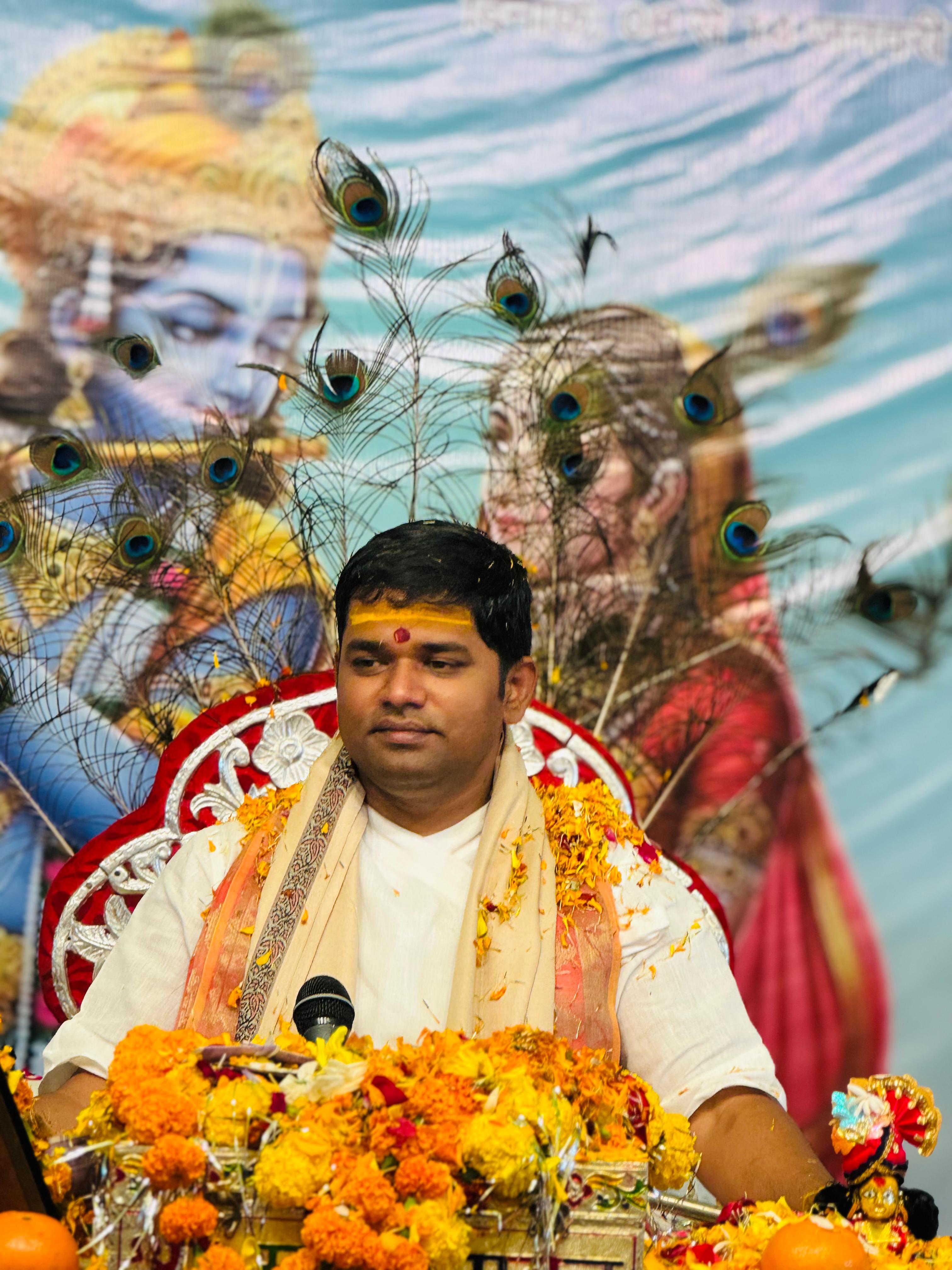 श्रीमद्भागवत ज्ञान सप्ताह: भगवान की बाललीलाओं का संगीतमय वर्णन posted by Sarvesh Chauhan from Rehti