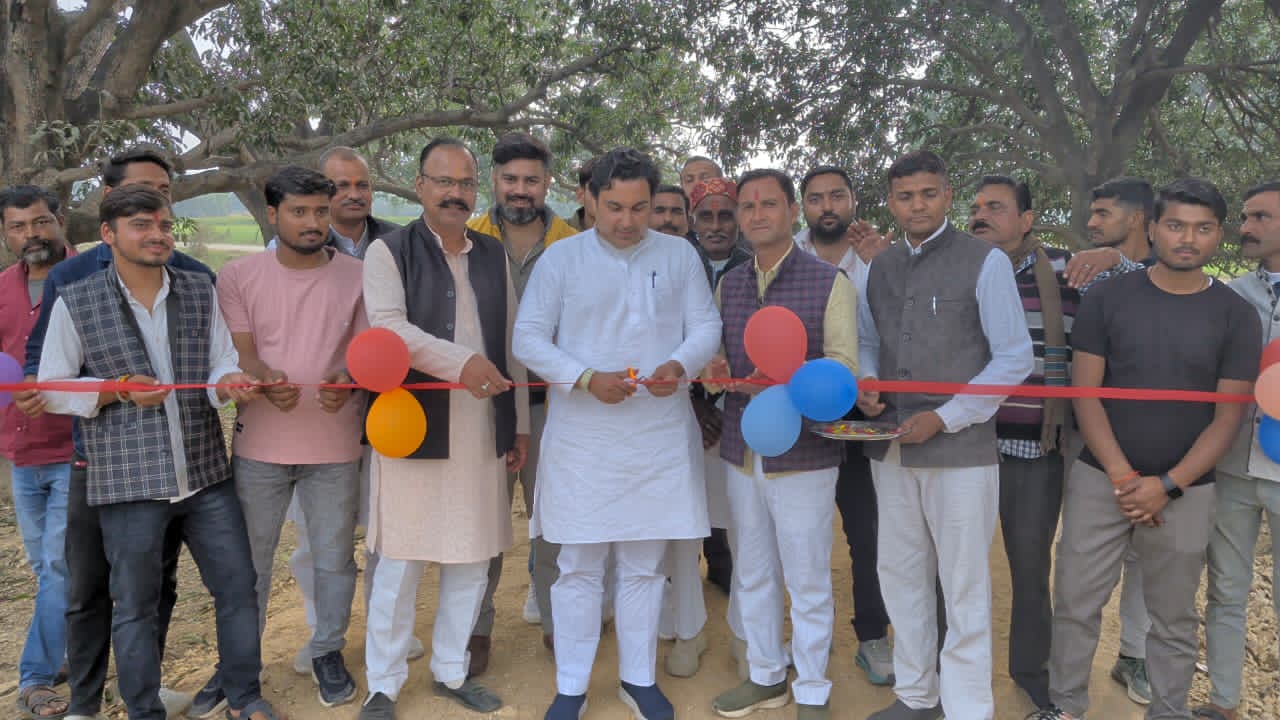त्योंथर: विधायक सिद्धार्थ तिवारी 'राज' ने किया बदौली में विकास कार्यों का भूमि पूजन