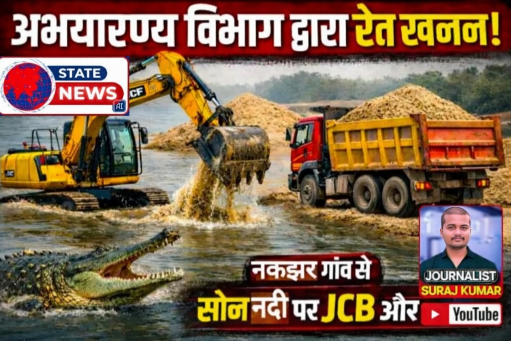 सोन घड़ियाल अभयारण्य में अवैध रेत उत्खनन का खुला खेल