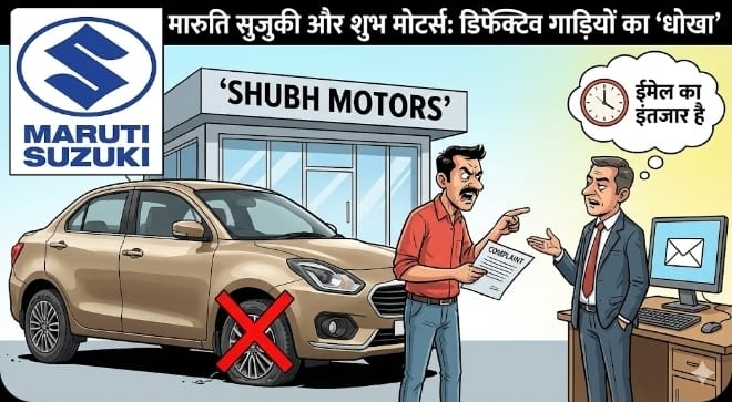 शुभ मोटर्स और मारुति सुजुकी की तानाशाही: लाखों की गाड़ी शोरूम में कैद