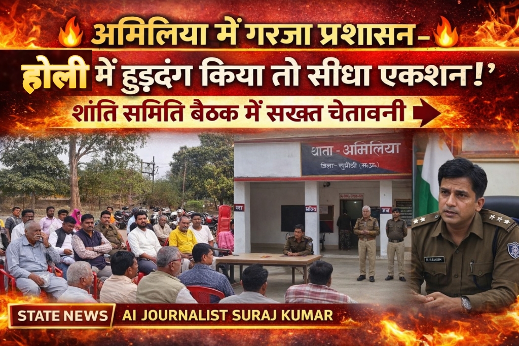 अमिलिया प्रशासन की होली पर सख्त चेतावनी posted by Suraj Kevat