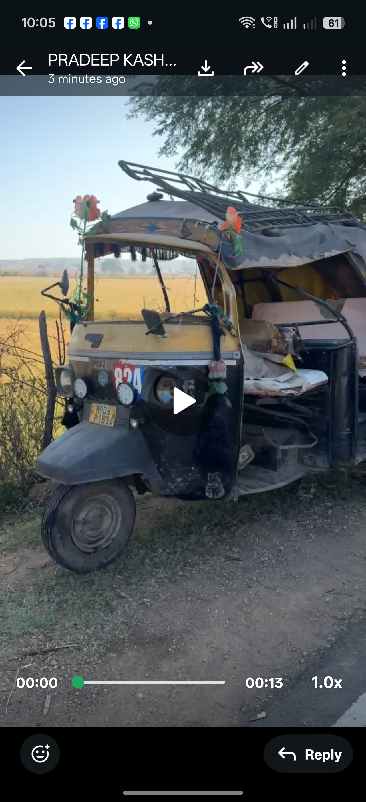 धरनावदा मार्ग पर हरिपुरा के पास ऑटो दुर्घटना में महिलाएं घायल posted by Ved Parkash Arya from Guna