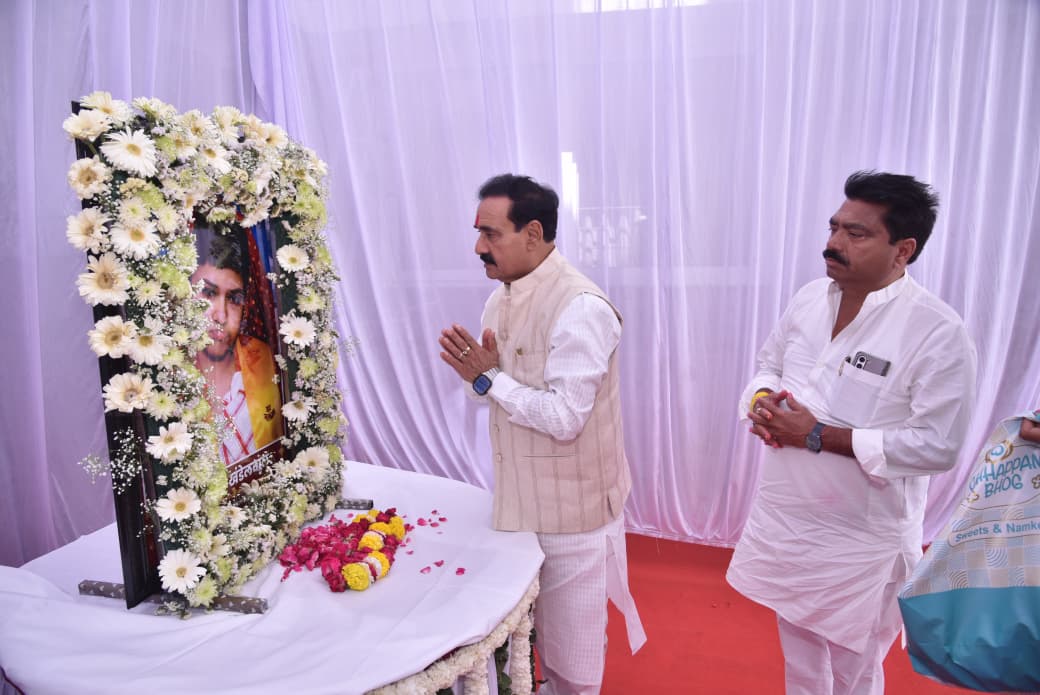*पूर्व गृह मंत्री नरोत्तम मिश्रा ने सुश्री सुरभि खंडेलवाल को दी श्रद्धांजलि* 