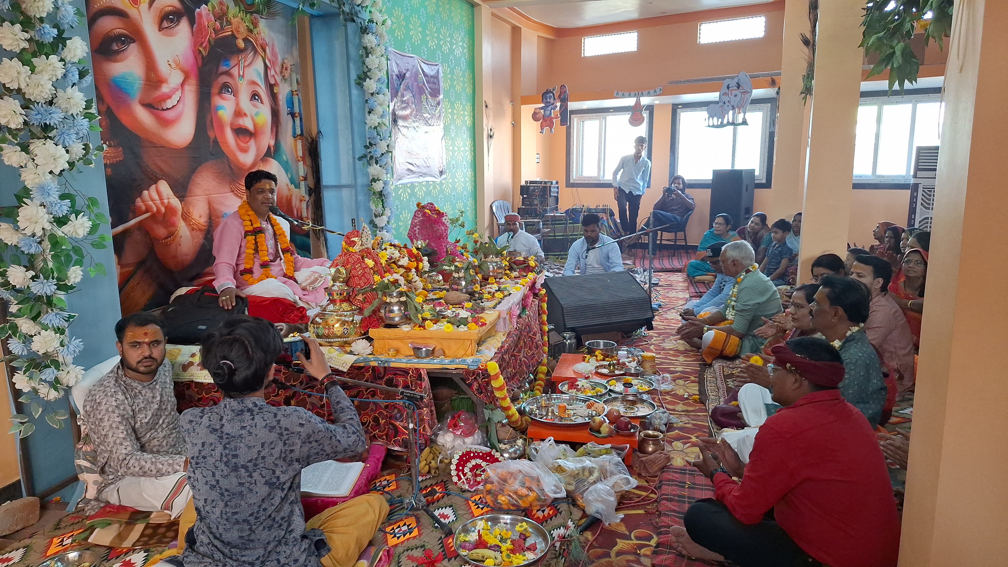गढाकोटा में भागवत कथा का पांचवां दिनः पं श्री चन्द्रकान्त जी शास्त्री ने सुनाई पूतना वध से मथुरा गमन तक की कथा