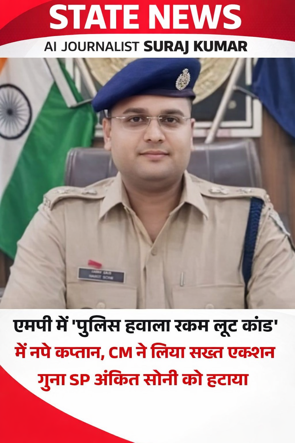 हवाला लूट कांड पर बड़ा एक्शन: SP हटाए गए, CM का सख्त संदेश posted by Suraj Kevat