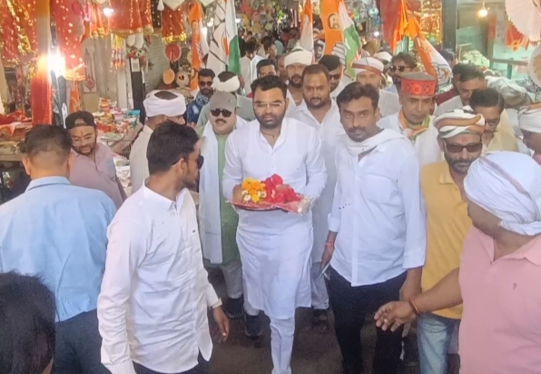 युवा कांग्रेस अध्यक्ष का बिरसिंहपुर पाली में शक्ति प्रदर्शन