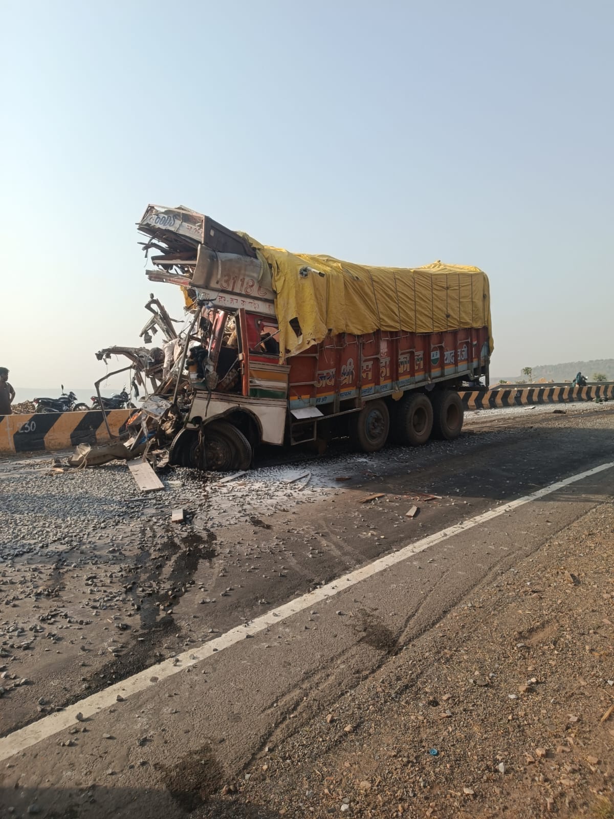 NH-30 सोहागी पहाड़ में भीषण सड़क हादसा, दो ट्रकों की टक्कर में चालक की दर्दनाक मौत