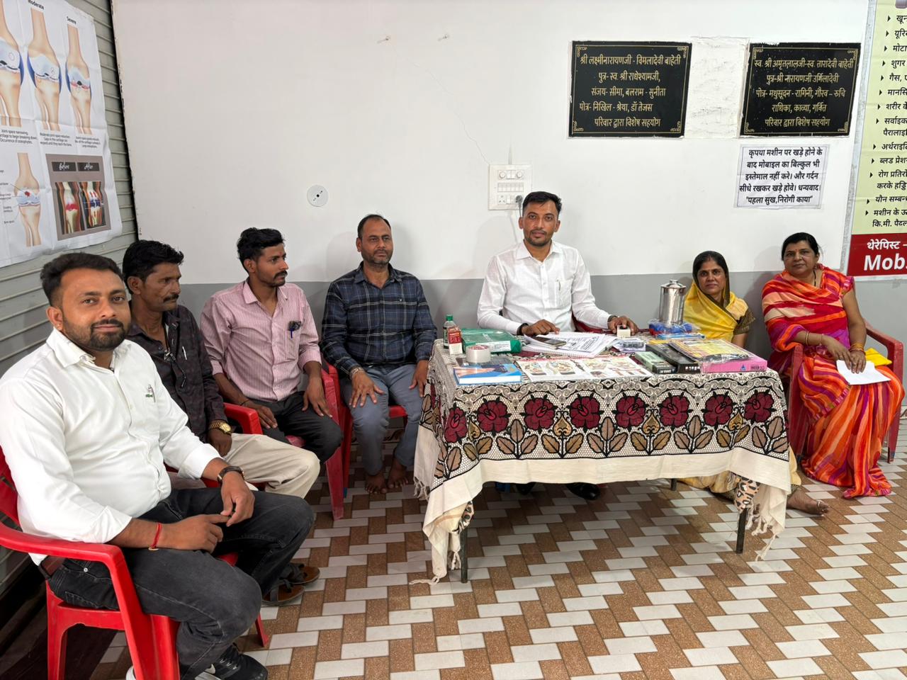 राजोद सामाजिक सेवा संस्था द्वारा आयोजित विशाल स्वास्थ्य शिविर का हुआ शुभारंभ।