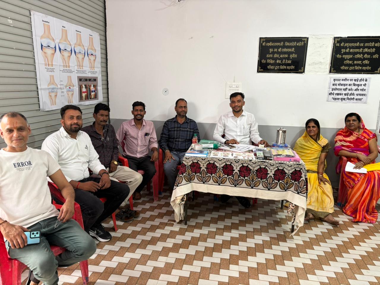 राजोद सामाजिक सेवा संस्था द्वारा आयोजित विशाल स्वास्थ्य शिविर का हुआ शुभारंभ।