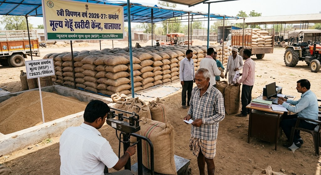 बालाघाट: समर्थन मूल्य पर गेहूं खरीदी का आंकड़ा 20 करोड़ के पार