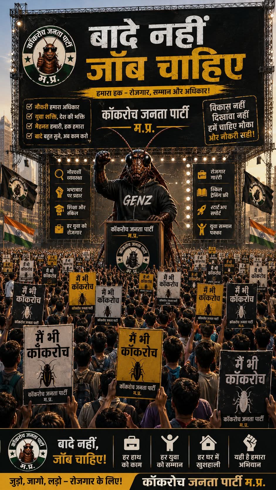 CJI की टिप्पणी पर बवाल, बॉस्टन यूनिवर्सिटी के छात्र ने बनाई कॉकरोच जनता पार्टी 