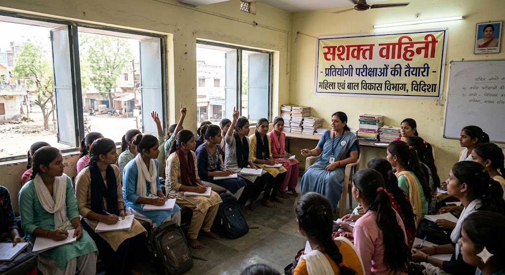 विदिशा में सशक्त वाहिनी: जिला कार्यक्रम अधिकारी ने बालिकाओं का बढ़ाया मनोबल