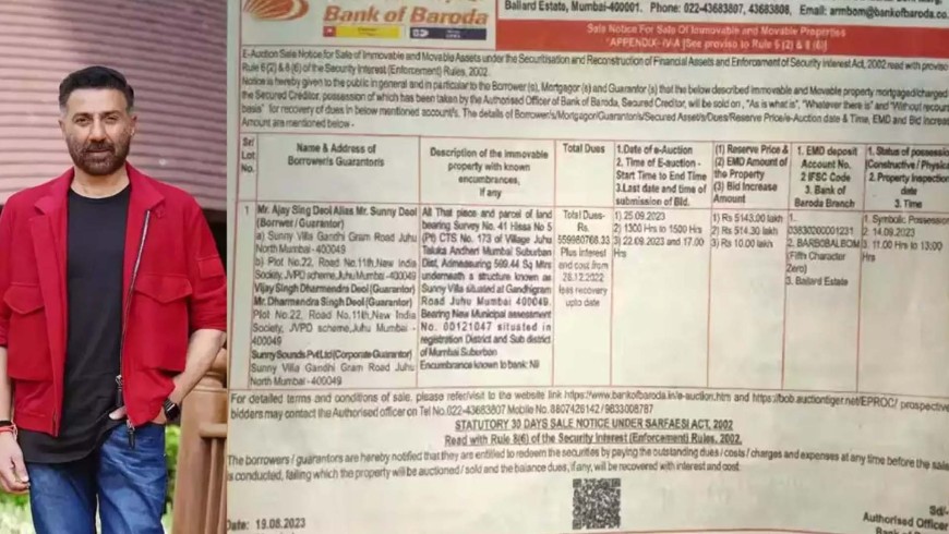 24 घंटे में बैंक का यूटर्न, सनी देओल दिया नोटिस लिया वापस...
