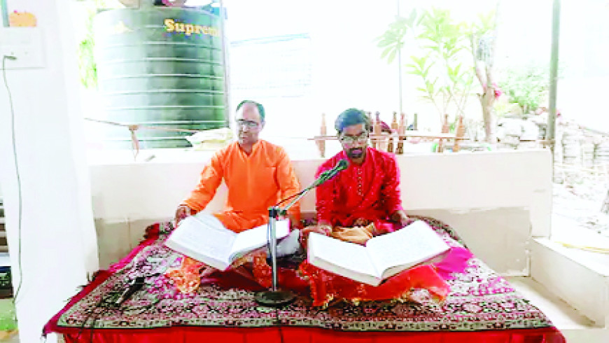 गीत बंगलो कॉलोनी अयोध्या बायपास में अखंड रामायण पाठ