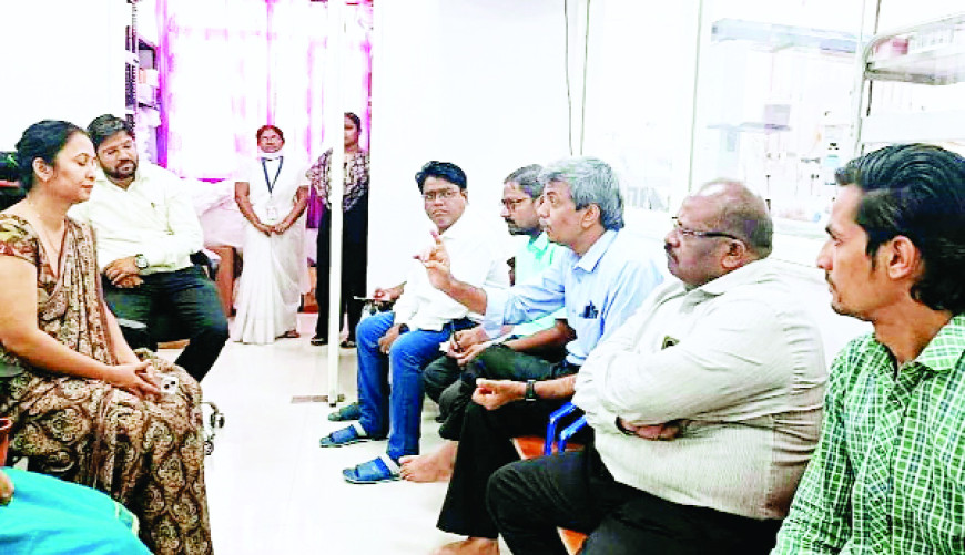 दिल्ली की संकल्प टीम ने किया एसएनसीयू यूनिट का निरीक्षण