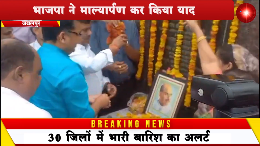 डॉ श्यामा प्रसाद मुखर्जी की जन्मजयंती पर भाजपा ने माल्यार्पण कर किया याद