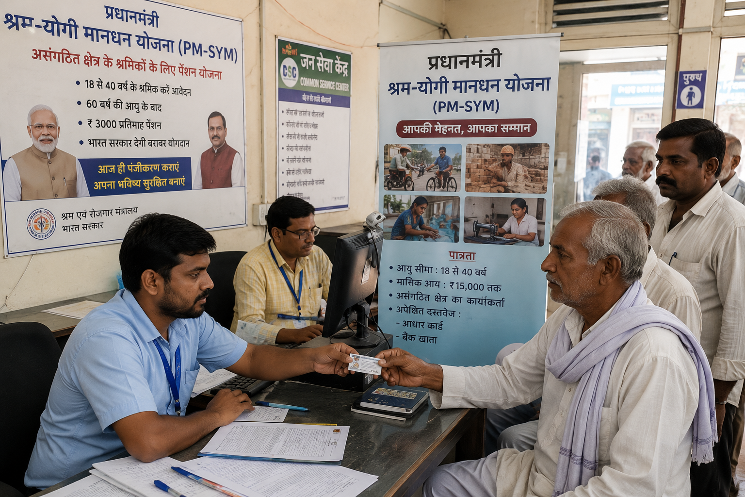 सतना: प्रधानमंत्री श्रम-योगी मानधन योजना, असंगठित श्रमिकों के लिए बुढ़ापे का सहारा