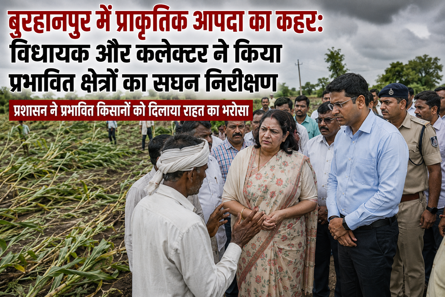 बुरहानपुर में प्राकृतिक आपदा का कहर: विधायक और कलेक्टर ने किया प्रभावित क्षेत्रों का सघन निरीक्षण