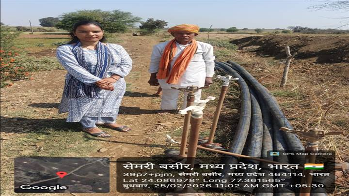 विदिशा: स्प्रिंकलर सिंचाई से बदली किसान मांगीलाल की तकदीर