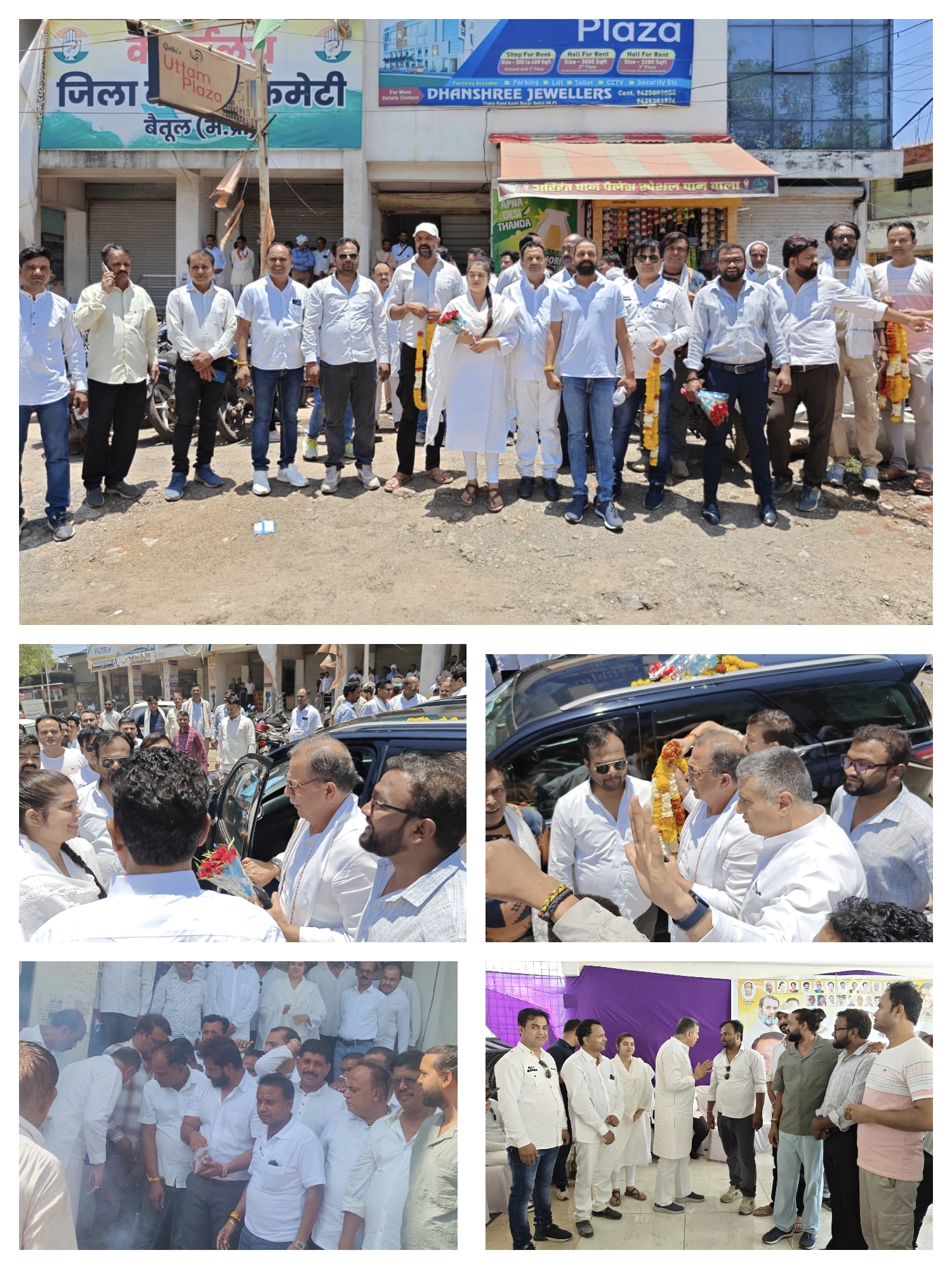 *आमला कांग्रेस की टीम ने किया निलय डागा और अजय सिंह राहुल भैया का भव्य स्वागत*